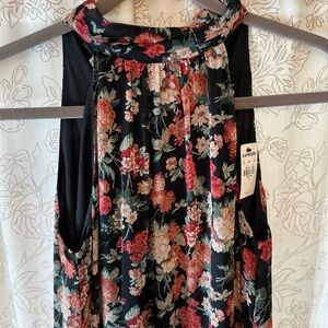 NWT Express floral high neck tiered maxi dress size S